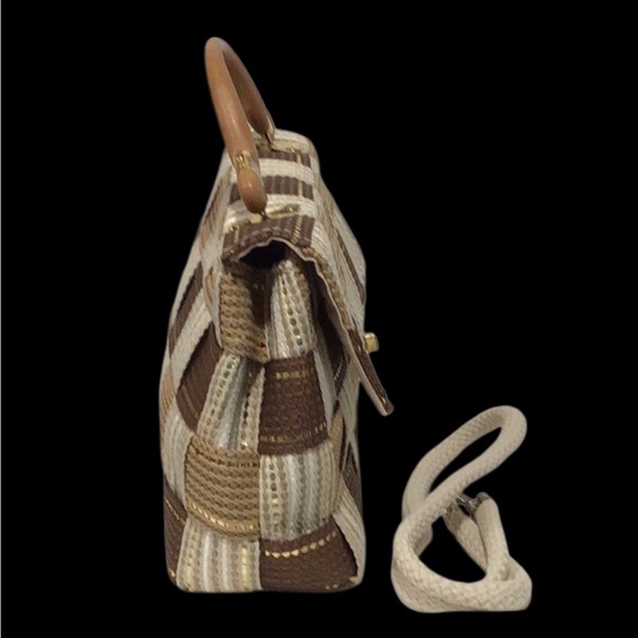 Vintage MODA AVANTI Natural Fiber Handbag Shoulder Bag Handmade in Italy - Picture 3 of 14